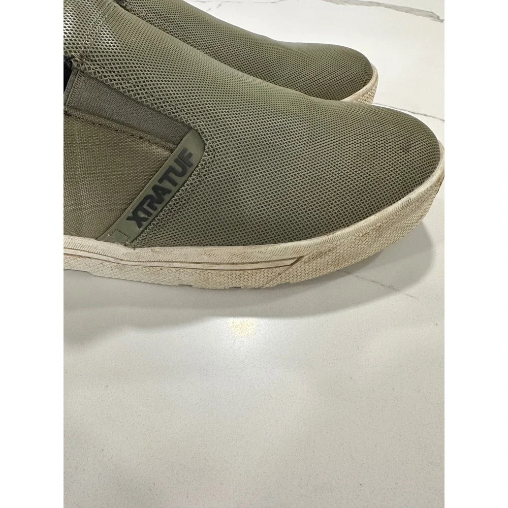 XTRATUF Sharkbyte Men 11 Olive Green Slip On Deck Shoes Fishing Sneaker